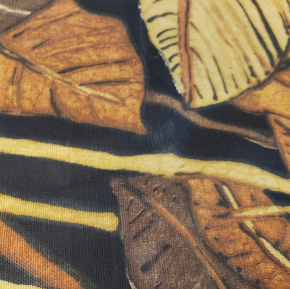 Black & Neutral Leaves Home Decor Cut Fabric 100% Cotton - Picture 6 of 6